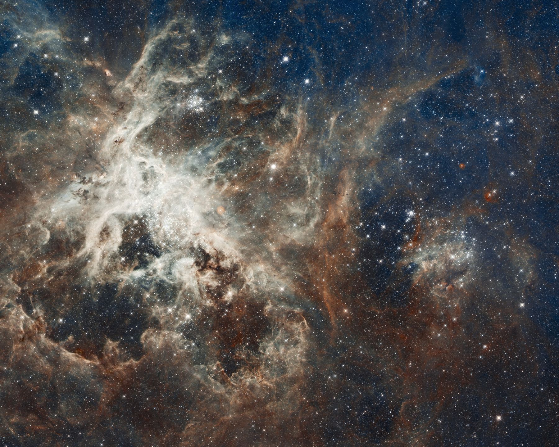 An astronomical observation of a nebula and its surrounding stars
